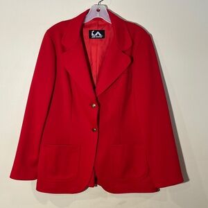 Vintage Jack Winter Red Blazer Size 18
